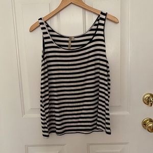 Black and white striped tank